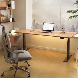 Office Tables:Automated Motorized T-Shape Standing Work Desk
