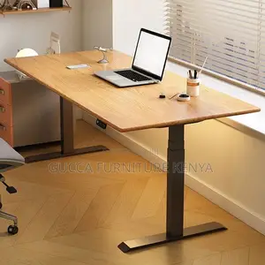 Office Tables:Automated Motorized T-Shape Standing Work Desk
