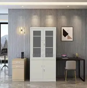 Cabinets: 4-Door Metal Office Filing Storage Cabinet