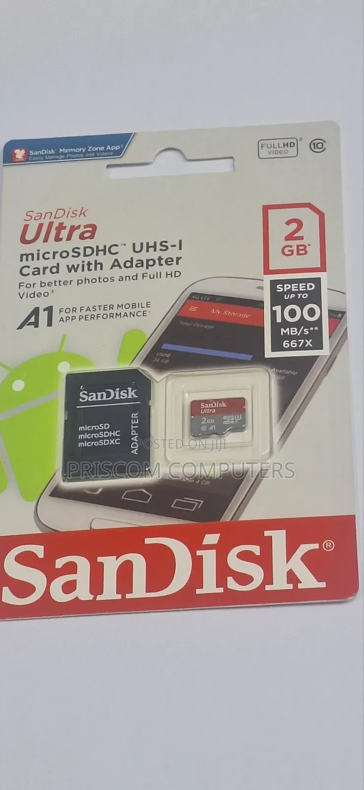 2GB Memory Card Microsd Card With Memory Reader Adapter