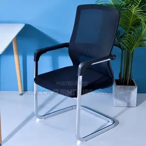 Office Chairs: Ergonomic Black Upholstered Visitor Chair