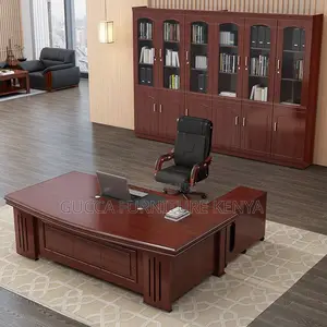 Office Tables:1800mm Modern Wood Espresso Executive Desk