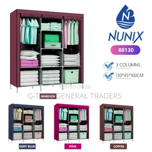 Nunix 3-Column Heavy Duty Metallic Wardrobe