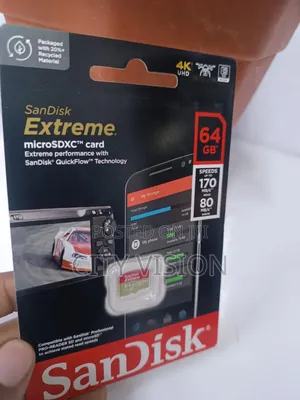Sandisk Extreme Microsd 64gb 160mbps Read Speed 60mbps Write