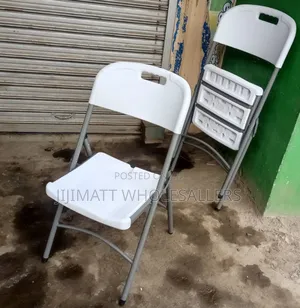 Strong and Durable White Foldable Chair
