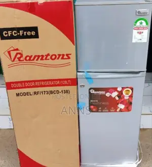 Ramtons 128L~ Double Door Fridge- Silver