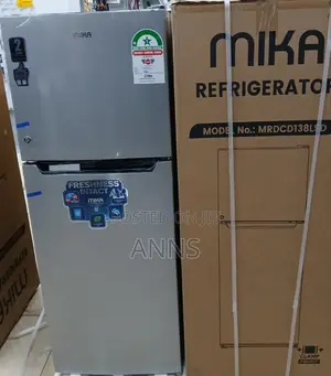 Mika 138L Outstanding Double Door Refrigerator- Silver