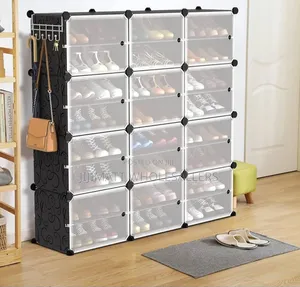 Strong Plastic Shoe Rack Available in Colour Black and White