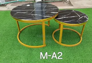 MDF Effect Nesting Coffee Table- Black