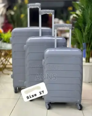 3 in 1 Rubber Suitcase Travel Bag- Grey