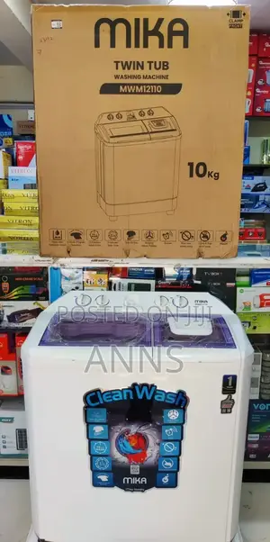 *Mika Washing Machine Twin Tub 10kg With Air Dryer Turbo