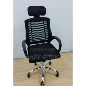 Secretarial Mesh Office Chair With Headrest at -