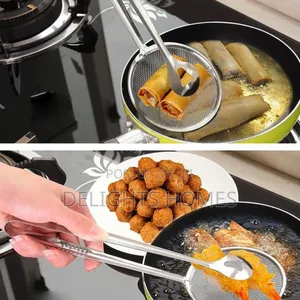 Stainless Steel Frying Mesh Tongs_pa