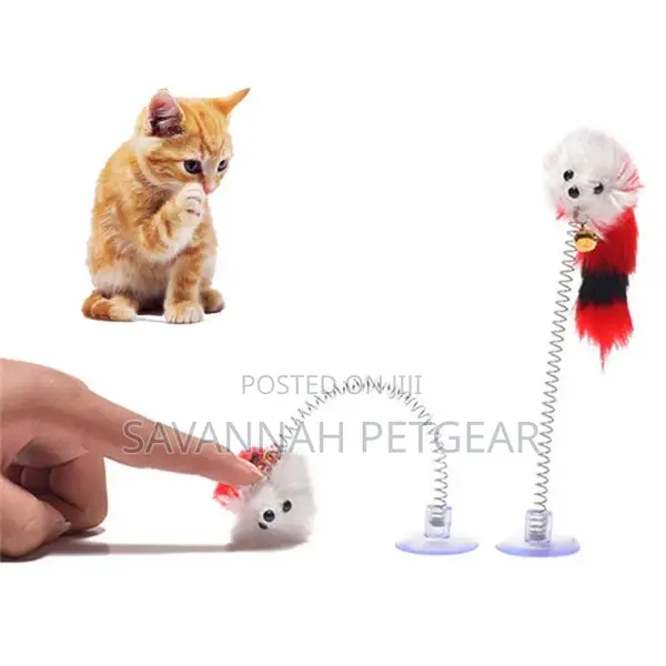 Funny Feather Mice - Interactive Cat Toy Plastic Sucker