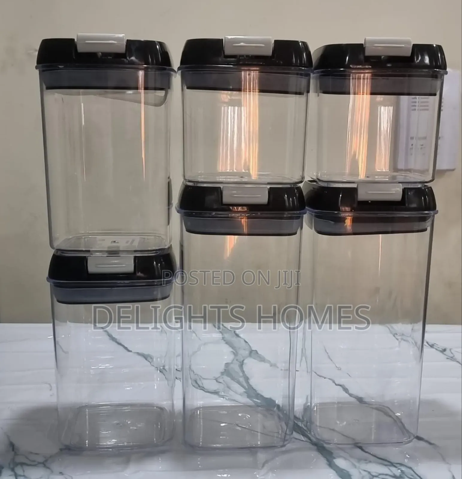 Acrylic 6pc Air Tight Food Storage Container Set-Pa