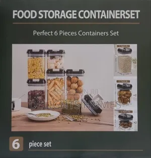 Acrylic 6pc Air Tight Food Storage Container Set-Pa
