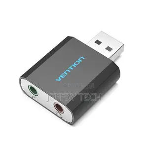Vention USB External Sound Card Metal Type - Black