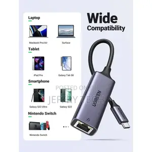 Ugreen USB Type C Tom Gigabit Ethernet Adapter