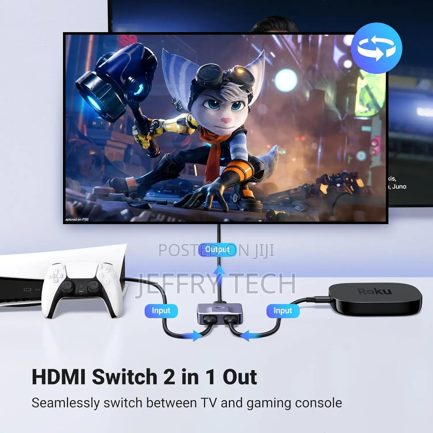 Ugreen 2 in 1 Out HDMI Switcher at 60hz