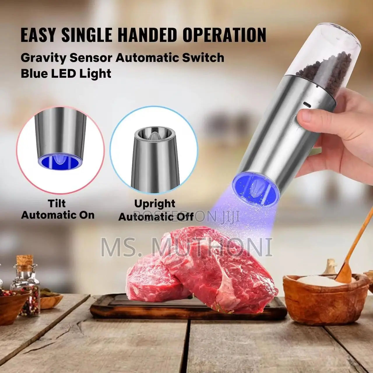 Rechargeable Electric Salt and Pepper Grinder*