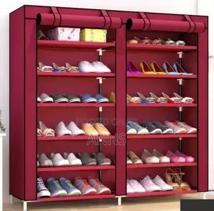 Mettalic Double Dolumn Shoe Rack