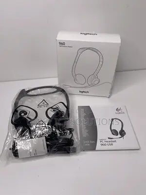 Logitech 960 Office USB Headset With Noise-Canceling Mic
