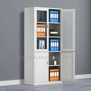 Cabinets:2-Door Modern Vertical Metallic Storage Cabinet