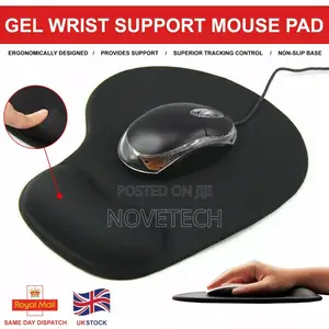 Mouse Mat Large Pad PC, Computer Foam Black Wrist Support