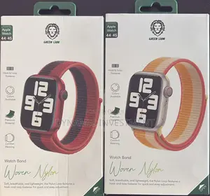 Apple Watch Band/Strap Green Lion Woven Nylon 44/45mm