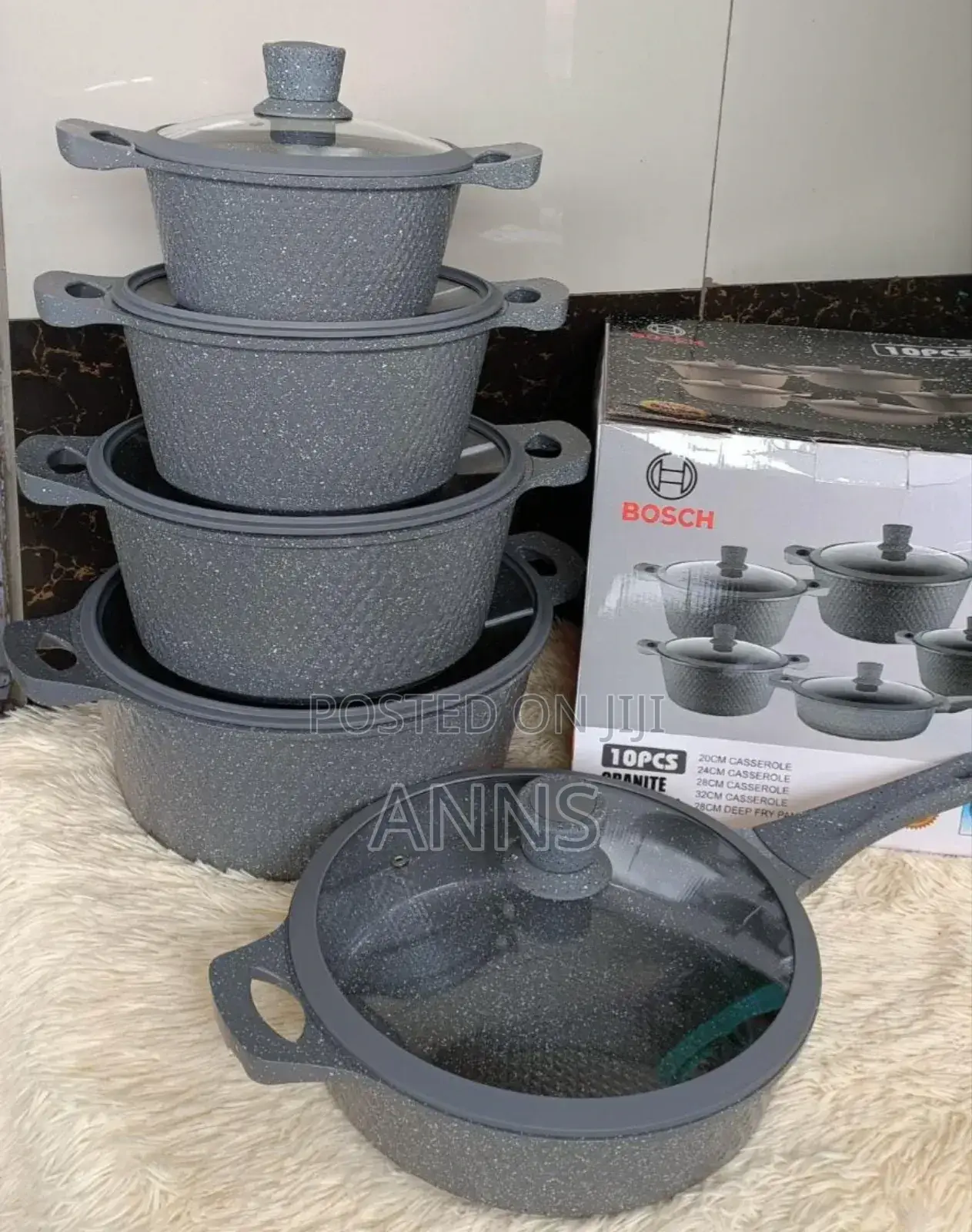 Grey Bosch Granite 10pc Cookware