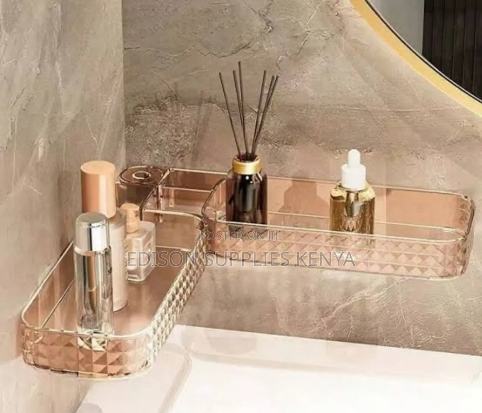 Bathroom Corner Shelf Punch Free Bathroom Storage Shelf