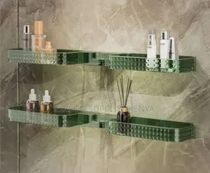 Bathroom Corner Shelf Punch Free Bathroom Storage Shelf