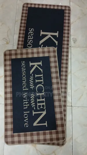 Decorative 2pc Binded Kitchen Mats
