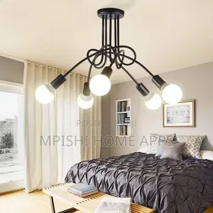 5 Way Swirl Arm Pendant Light