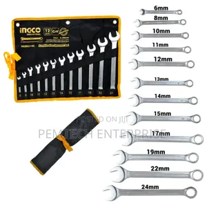 INGCO 12pcs Combination Spanner Set Size 6-24mm