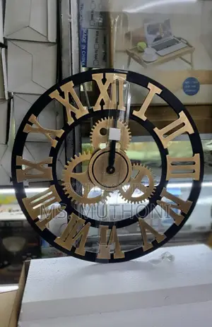 3D Roman Vintage Gear Pocket Wall Clock