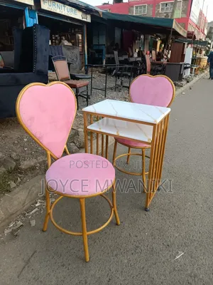 Manicure Set, Pink Seats and Marble Table