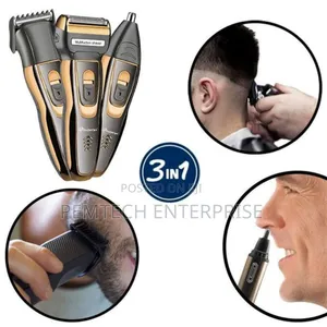 Geemy Rechargeable Hair Shaving Machine, Shaver- 3 in 1