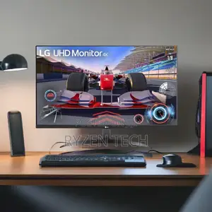 LG 31.5" UHD Monitor, Integrated Speakers.