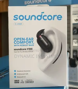 Anker Soundcore V30i – Wireless Open-Ear Earbuds – Black