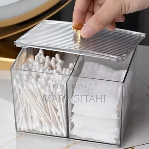 Double Multifunction Makeup Cotton Pad Storage Box at 