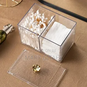 Double Multifunction Makeup Cotton Pad Storage Box 