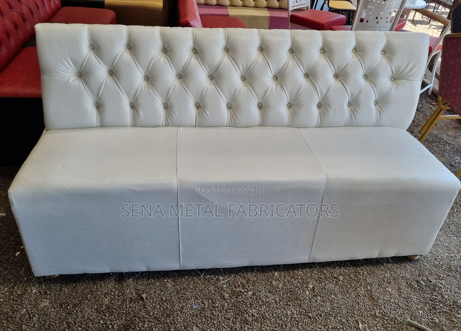 Milk White Couch for a Restaurant