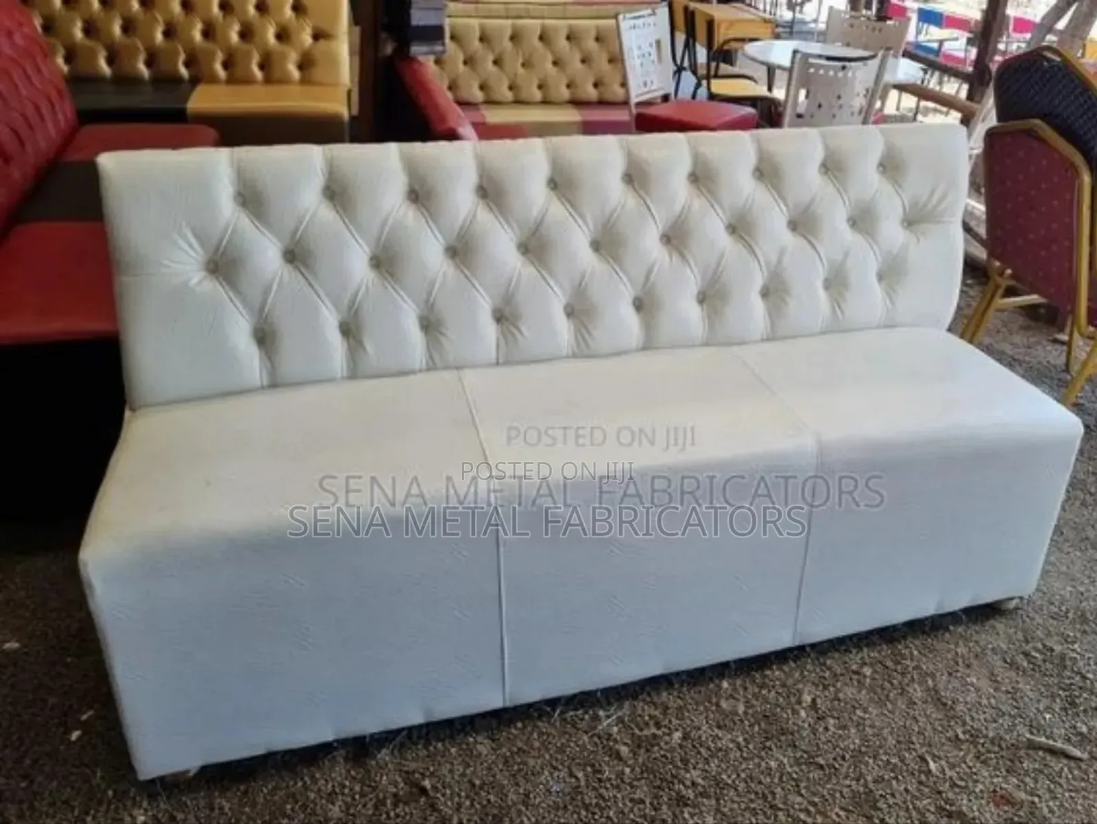 Milk White Couch for a Restaurant