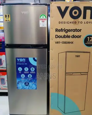 Von Double Door 138L ~ Silver Original Fridge
