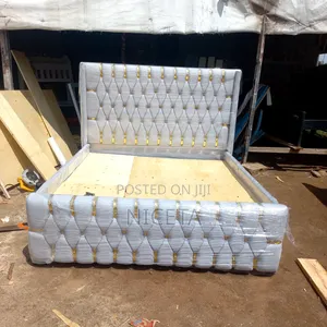 Modern Chester Gray Bed With Ripping
