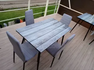 Gray Glass Dining Table