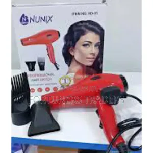 Nunix Blowdry (Red) With Accessories
