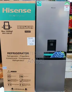*Hisense Double Door Fridge With Dispenser 292litre No Frost