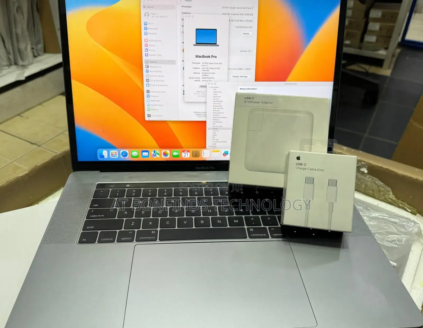 Laptop Apple MacBook Pro 2017 16GB Intel Core I7 SSD 512GB